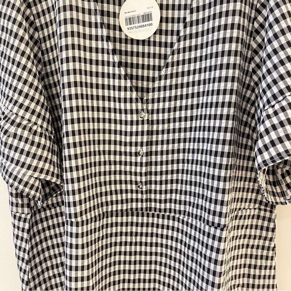 Gingham dress with ruffled hem and sleeves - Picture 4 of 6